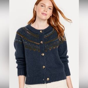 Old Navy Fair Isle Cardigan Sweater